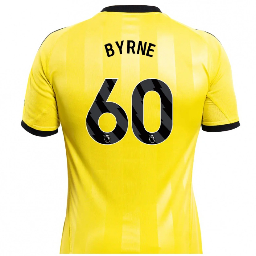 Danxen Bambino Reece Byrne #60 Maglia Gara Portiere Giallo Nero 2025/26 Maglietta