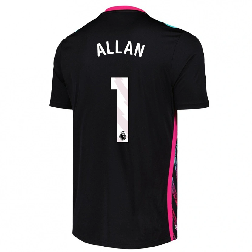 Danxen Bambino Isaac Allan #1 Maglia Gara Portiere Bianco Nero 2025/26 Maglietta