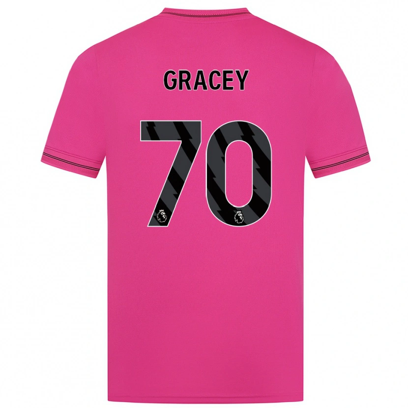 Danxen Bambino Josh Gracey #70 Maglia Gara Portiere Magenta Nero 2025/26 Maglietta