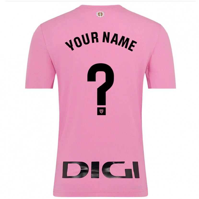 Danxen Bambino Athletic Bilbao Maglia Gara Portiere Rosa Nero 2025/26 Maglietta