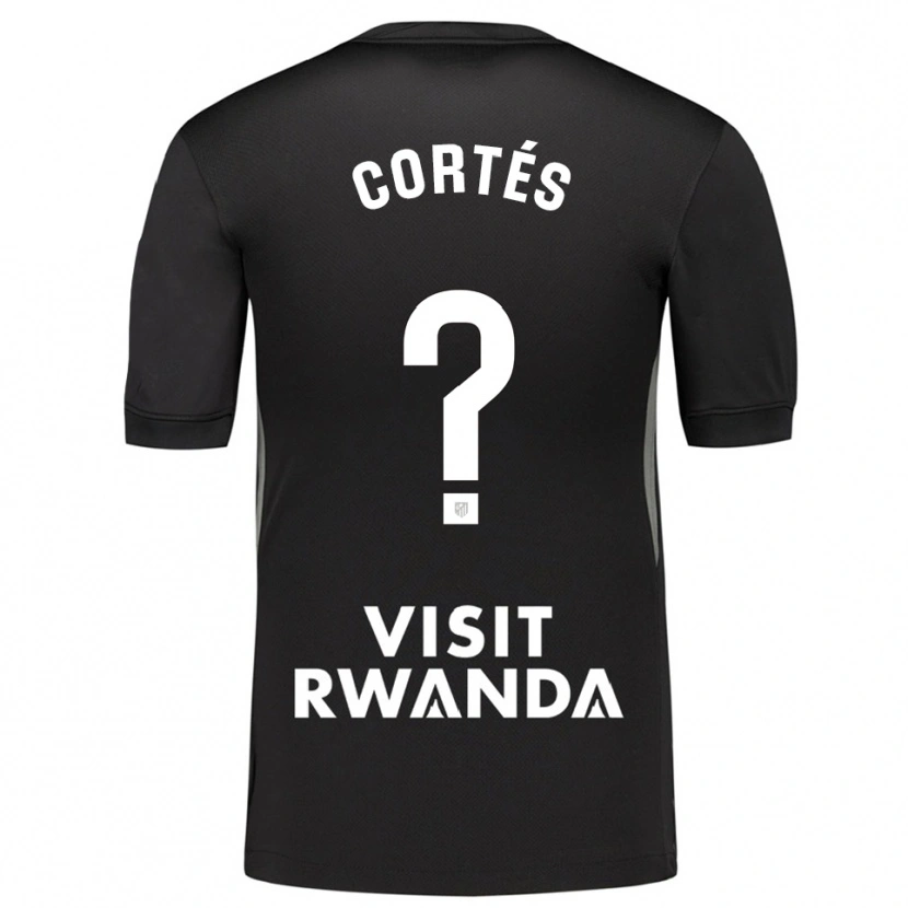 Danxen Bambino Lucas Cortés #0 Maglia Gara Portiere Nero Bianco 2025/26 Maglietta