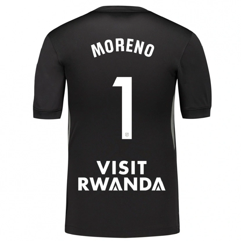 Danxen Bambino Álvaro Moreno #1 Maglia Gara Portiere Nero Bianco 2025/26 Maglietta