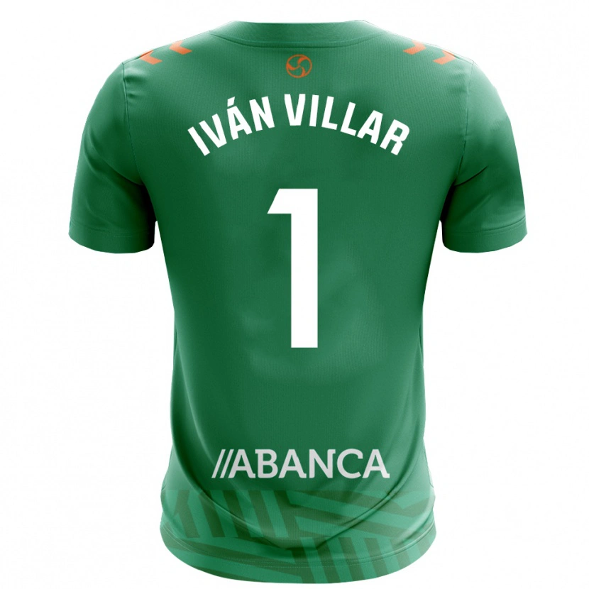 Danxen Bambino Iván Villar #1 Maglia Gara Portiere Verde Bianco 2025/26 Maglietta