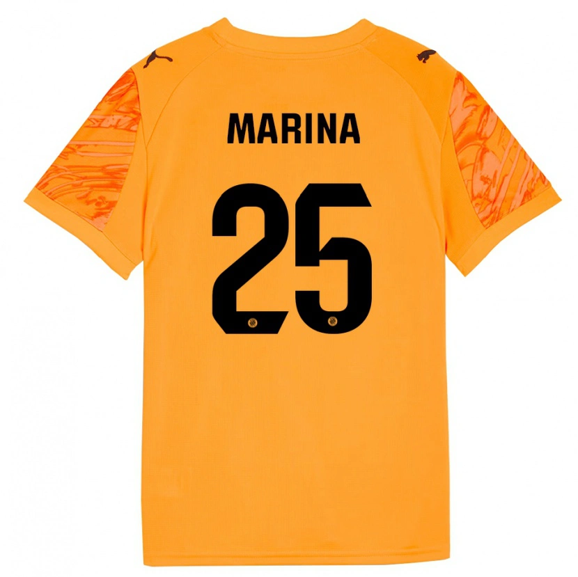 Danxen Bambino Sergi Marina #25 Maglia Gara Portiere Arancione Nero 2025/26 Maglietta