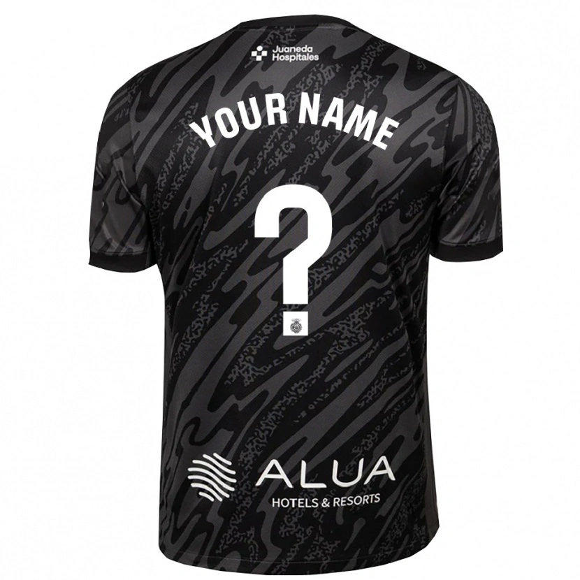 Danxen Bambino RCD Mallorca Maglia Gara Portiere Grigio Scuro Nero 2025/26 Maglietta