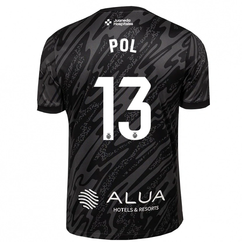 Danxen Bambino Joan Pol #13 Maglia Gara Portiere Grigio Scuro Nero 2025/26 Maglietta