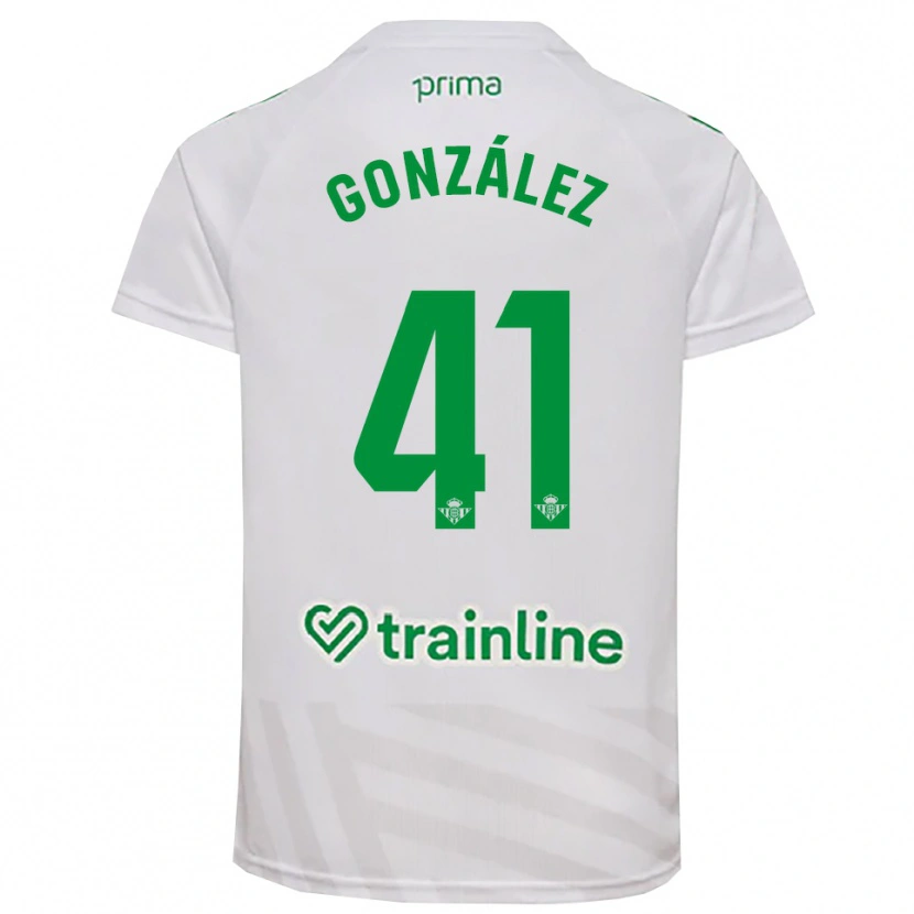 Danxen Bambino Manu González #41 Maglia Gara Portiere Verde Bianco 2025/26 Maglietta