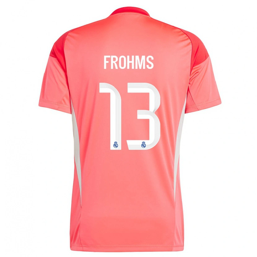 Danxen Bambino Merle Frohms #13 Maglia Gara Portiere Arancione Rosso Bianco 2025/26 Maglietta