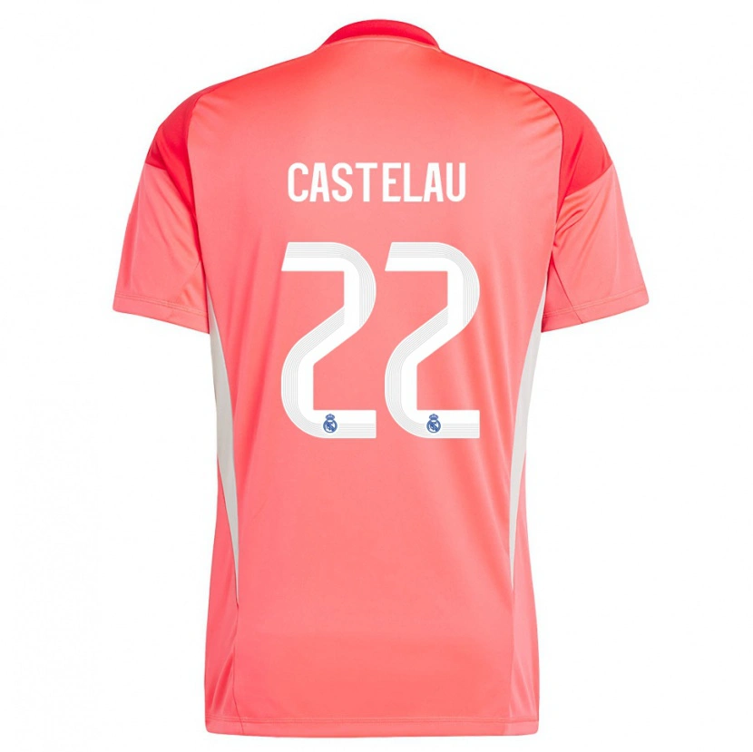 Danxen Bambino Alber Castelau #22 Maglia Gara Portiere Arancione Rosso Bianco 2025/26 Maglietta
