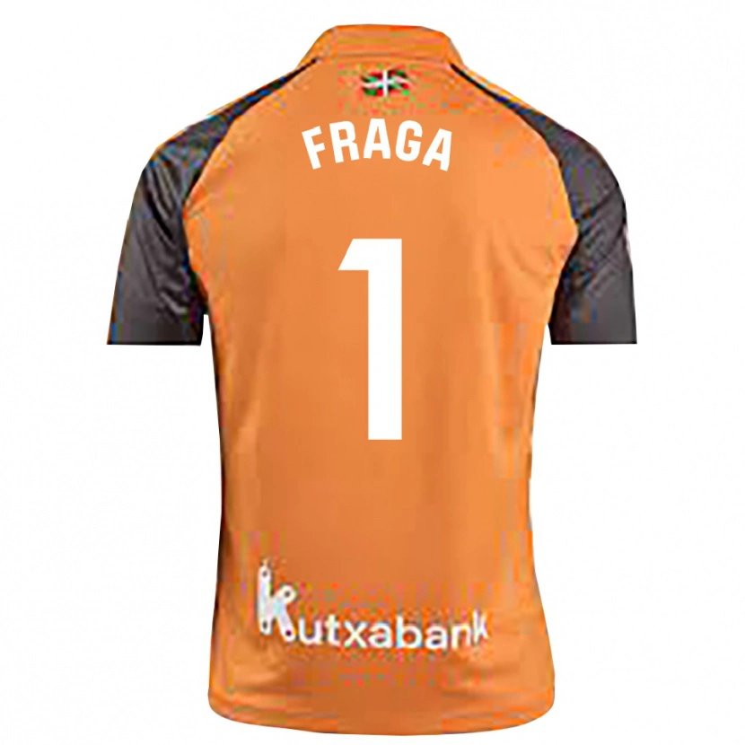 Danxen Bambino Aitor Fraga #1 Maglia Gara Portiere Nero Arancio 2025/26 Maglietta