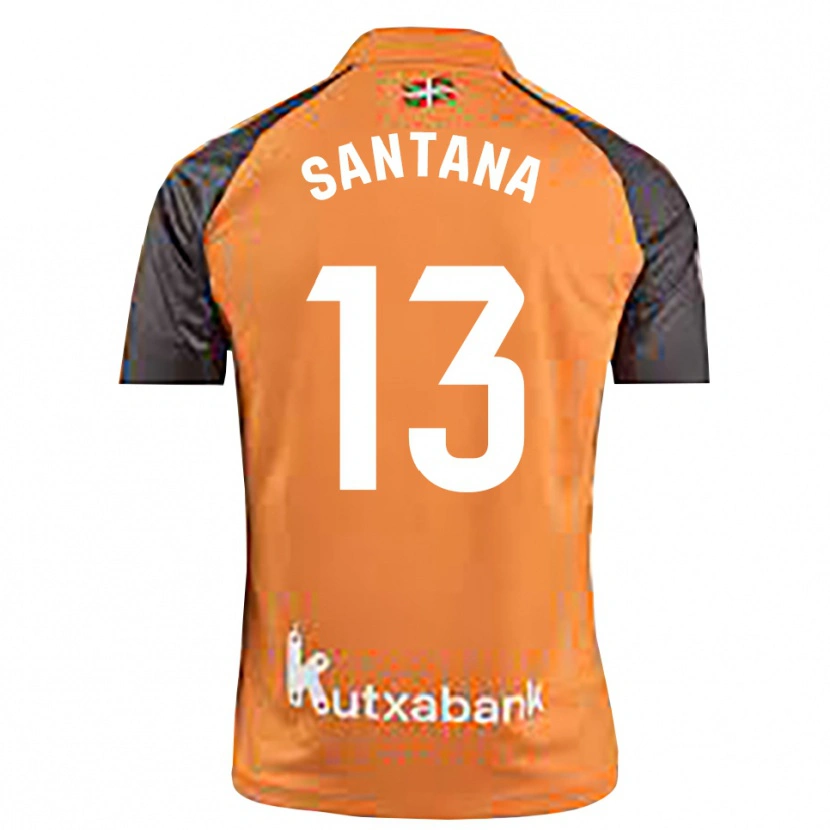 Danxen Bambino Olatz Santana #13 Maglia Gara Portiere Nero Arancio 2025/26 Maglietta