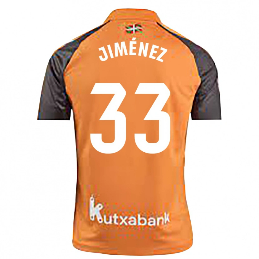 Danxen Bambino Javier Jiménez #33 Maglia Gara Portiere Nero Arancio 2025/26 Maglietta