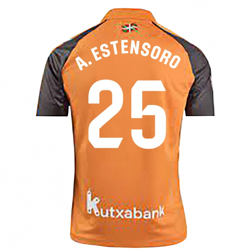 Danxen Bambino Alazne Estensoro #25 Maglia Gara Portiere Nero Arancio 2025/26 Maglietta