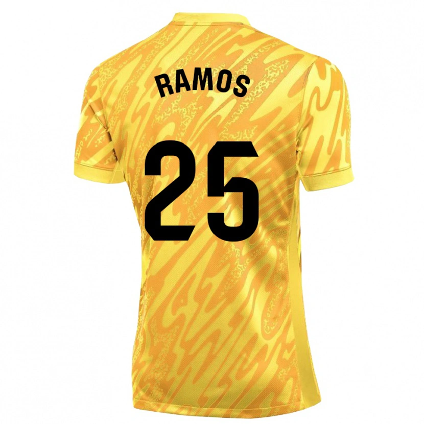 Danxen Bambino Alejandro Ramos #25 Maglia Gara Portiere Giallo Nero 2025/26 Maglietta