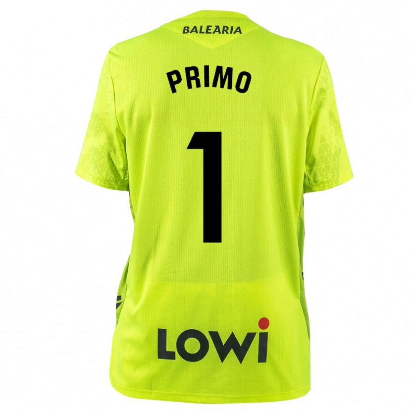 Danxen Bambino Álex Primo #1 Maglia Gara Portiere Verde Fluorescente Nero 2025/26 Maglietta
