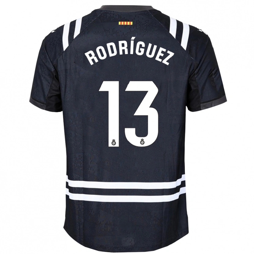 Danxen Bambino Joel Rodríguez #13 Maglia Gara Portiere Nero Bianco 2025/26 Maglietta