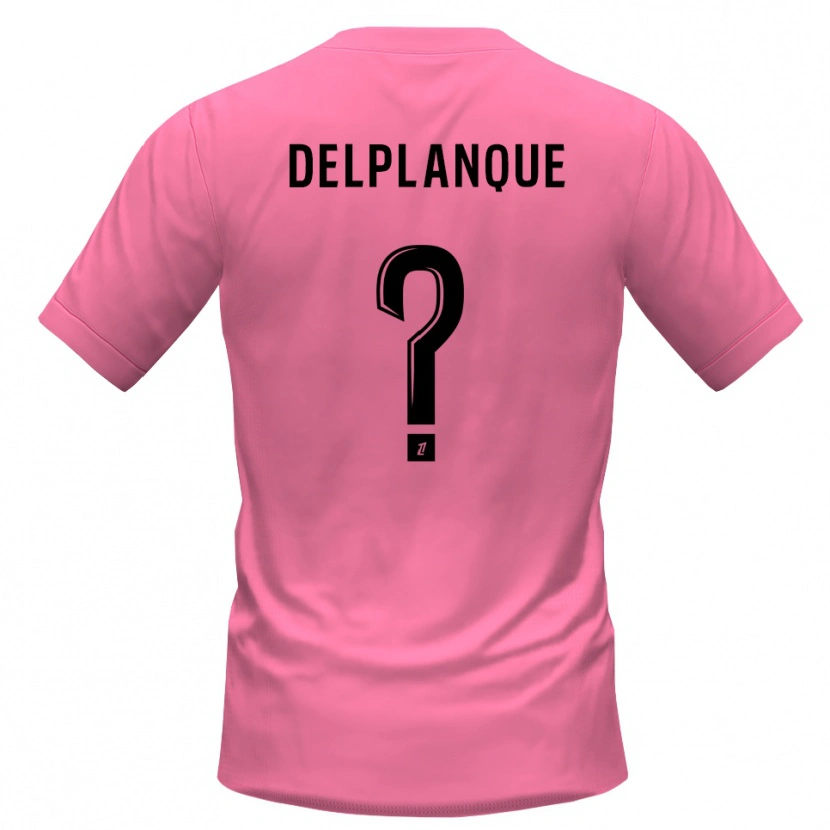 Danxen Bambino Gaël Delplanque #0 Maglia Gara Portiere Rosa Nero 2025/26 Maglietta