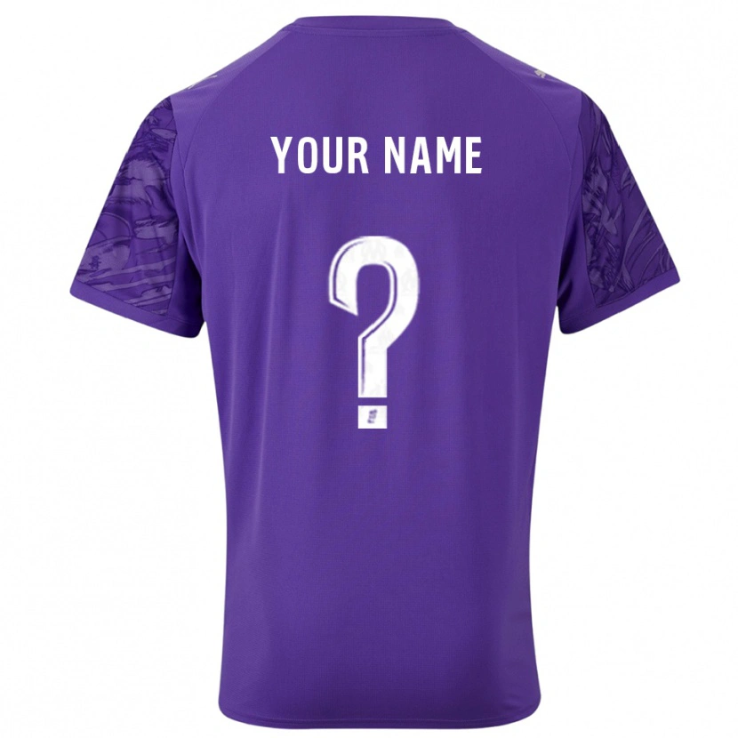 Danxen Bambino Olympique Marseille Maglia Gara Portiere Viola Bianco 2025/26 Maglietta