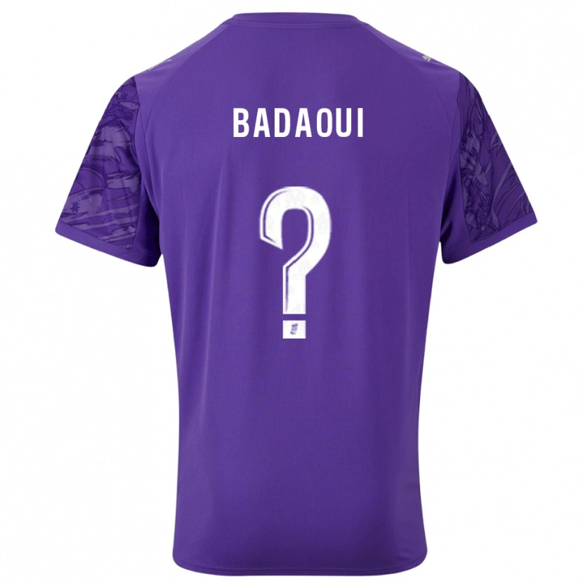 Danxen Bambino Yassine Badaoui #0 Maglia Gara Portiere Viola Bianco 2025/26 Maglietta