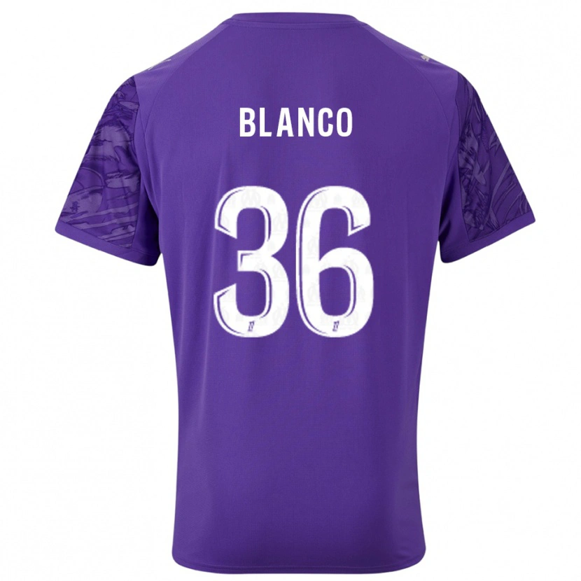 Danxen Bambino Rubén Blanco #36 Maglia Gara Portiere Viola Bianco 2025/26 Maglietta