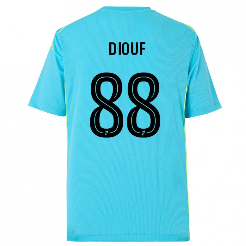 Danxen Bambino Yehvann Diouf #88 Maglia Gara Portiere Azzurro Cielo Nero 2025/26 Maglietta