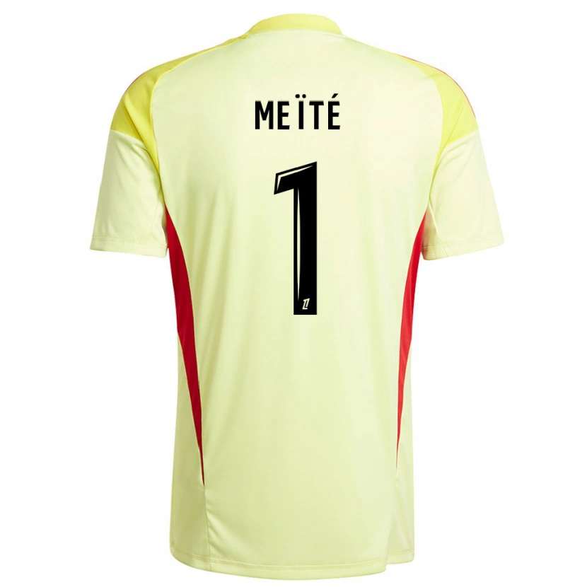 Danxen Bambino Ibrahim Meïté #1 Maglia Gara Portiere Giallo Chiaro Nero 2025/26 Maglietta