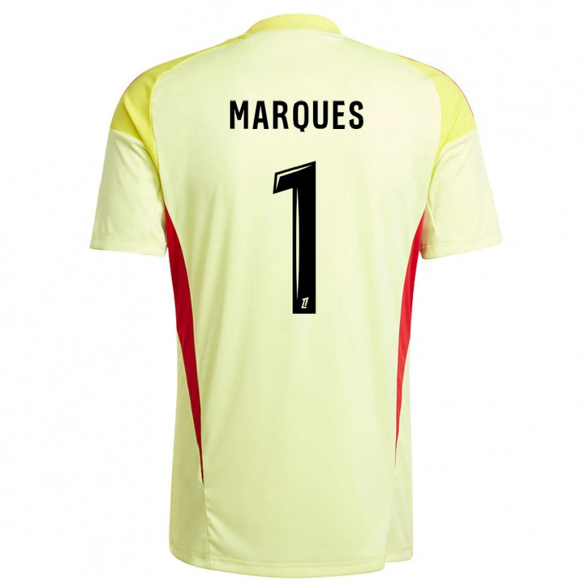 Danxen Bambino Inès Marques #1 Maglia Gara Portiere Giallo Chiaro Nero 2025/26 Maglietta