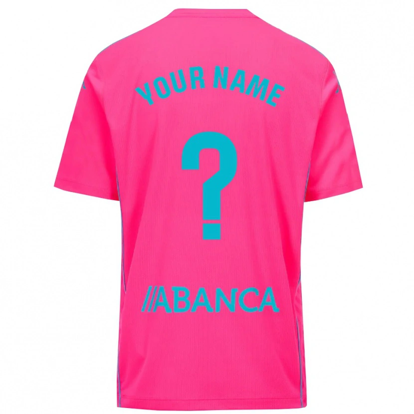 Danxen Bambino Deportivo de La Coruna Maglia Gara Portiere Rosa Profondo Nero 2025/26 Maglietta