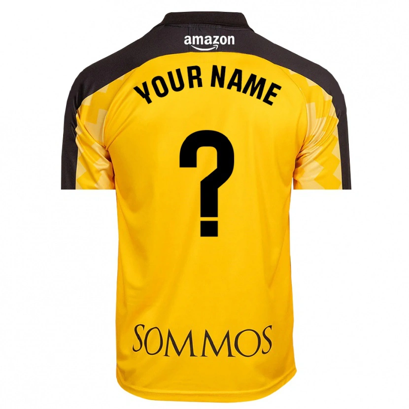 Danxen Bambino SD Huesca Maglia Gara Portiere Giallo Nero 2025/26 Maglietta