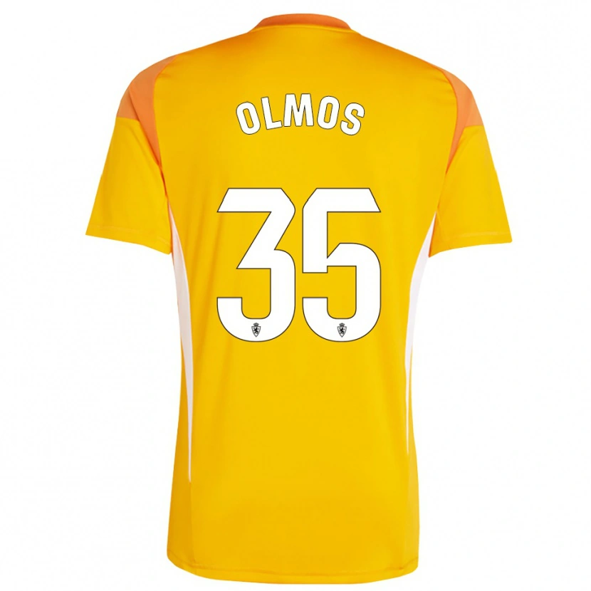 Danxen Bambino Lucas Olmos #35 Maglia Gara Portiere Arancione Giallo Scuro 2025/26 Maglietta