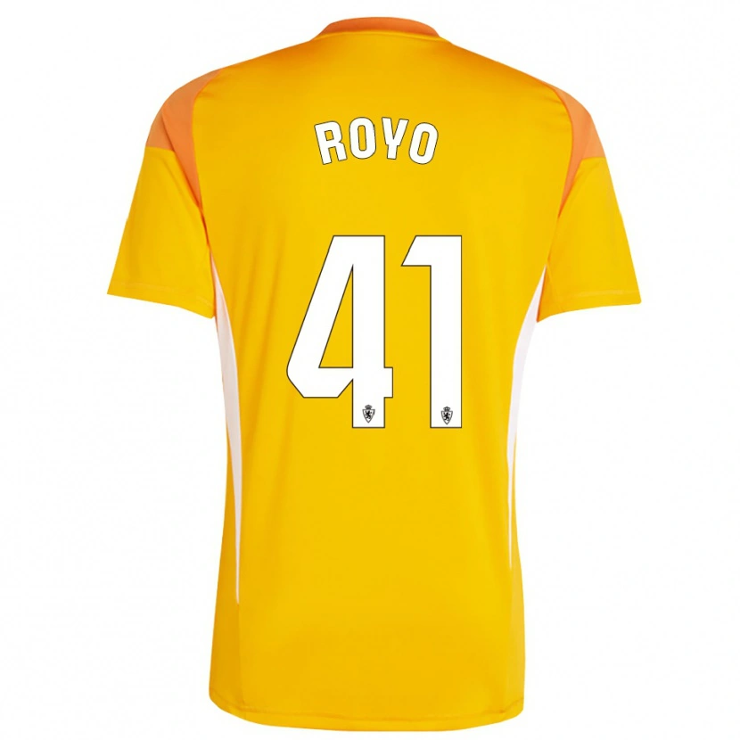 Danxen Bambino Eduardo Royo #41 Maglia Gara Portiere Arancione Giallo Scuro 2025/26 Maglietta