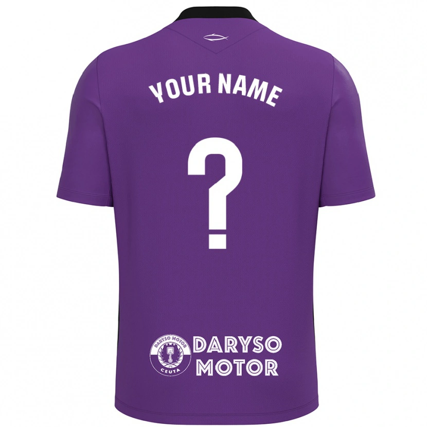 Danxen Bambino AD Ceuta Maglia Gara Portiere Viola Bianco 2025/26 Maglietta