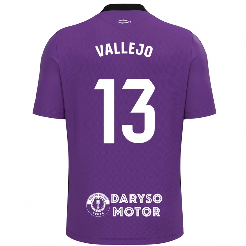 Danxen Bambino Guillermo Vallejo #13 Maglia Gara Portiere Viola Bianco 2025/26 Maglietta