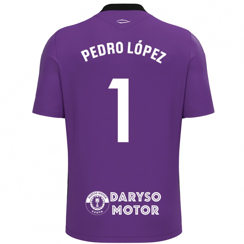 Danxen Bambino Pedro López #1 Maglia Gara Portiere Viola Bianco 2025/26 Maglietta
