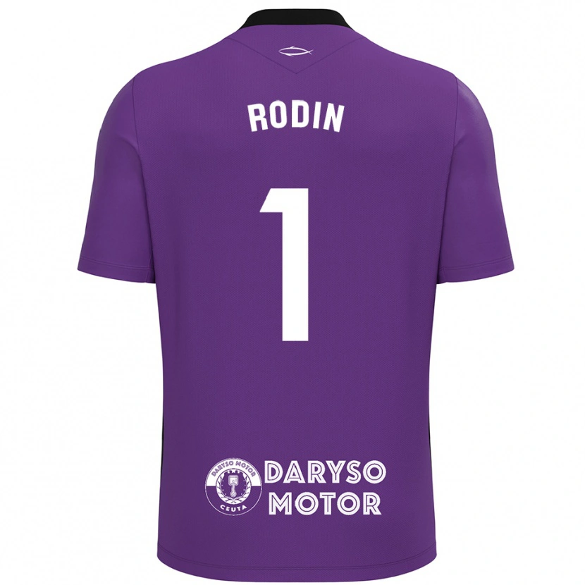 Danxen Bambino Antonio Rodin #1 Maglia Gara Portiere Viola Bianco 2025/26 Maglietta