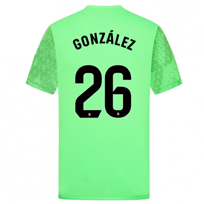 Danxen Bambino Diego González #26 Maglia Gara Portiere Verde Prato Nero 2025/26 Maglietta