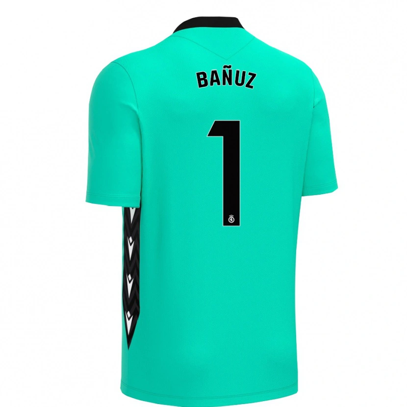 Danxen Bambino Miguel Bañuz #1 Maglia Gara Portiere Aqua Nero 2025/26 Maglietta