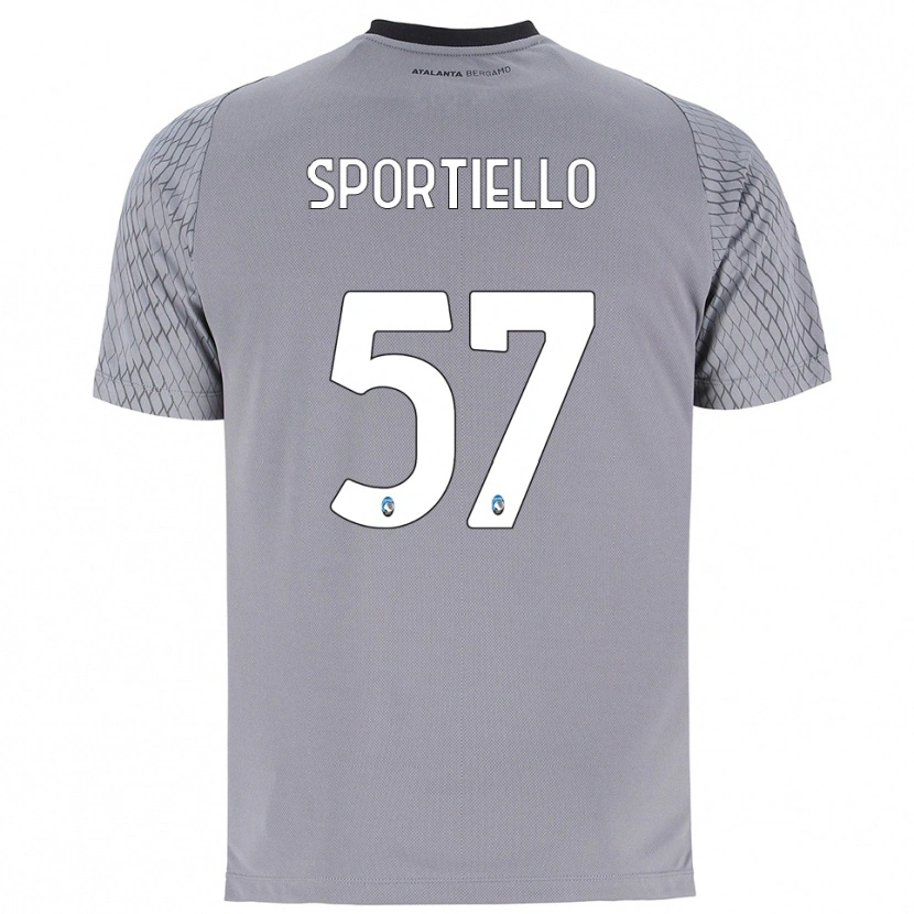 Danxen Bambino Marco Sportiello #57 Maglia Gara Portiere Grigio Blu Rosso 2025/26 Maglietta