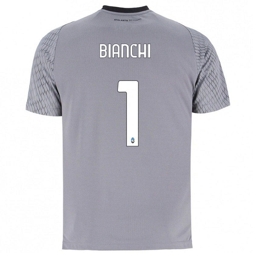 Danxen Bambino Mattia Bianchi #1 Maglia Gara Portiere Grigio Blu Rosso 2025/26 Maglietta