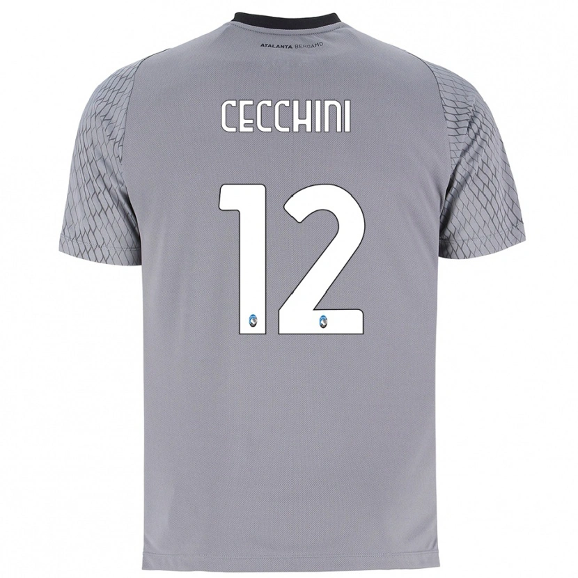 Danxen Bambino Filippo Cecchini #12 Maglia Gara Portiere Grigio Blu Rosso 2025/26 Maglietta