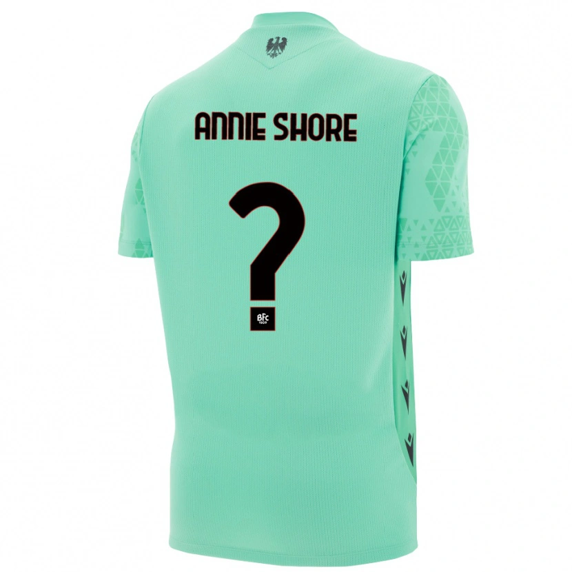 Danxen Bambino Margot Annie Shore #0 Maglia Gara Portiere Blu Menta Nero 2025/26 Maglietta