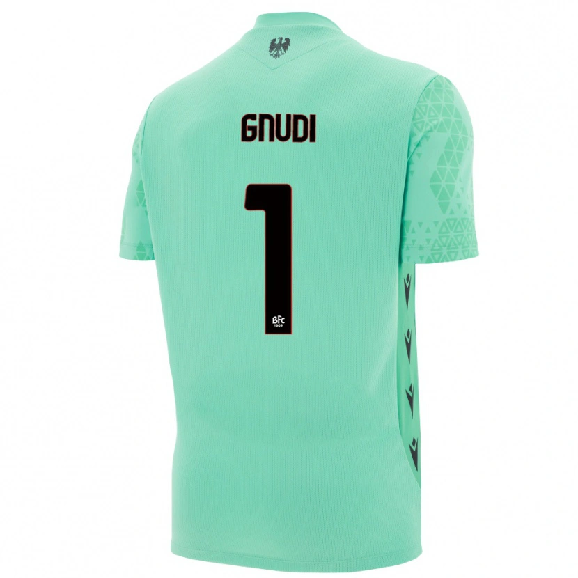 Danxen Bambino Riccardo Gnudi #1 Maglia Gara Portiere Blu Menta Nero 2025/26 Maglietta