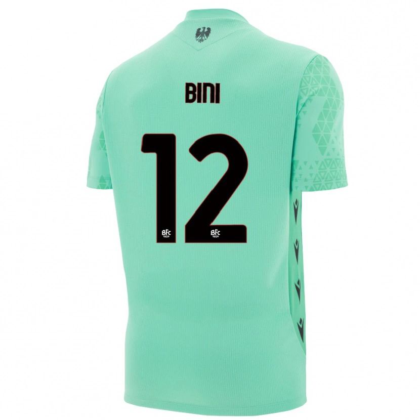Danxen Bambino Cesare Bini #12 Maglia Gara Portiere Blu Menta Nero 2025/26 Maglietta