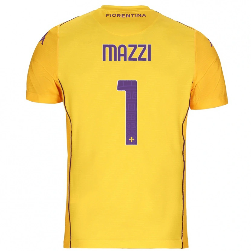 Danxen Bambino Tommaso Mazzi #1 Maglia Gara Portiere Arancione Giallo Viola 2025/26 Maglietta