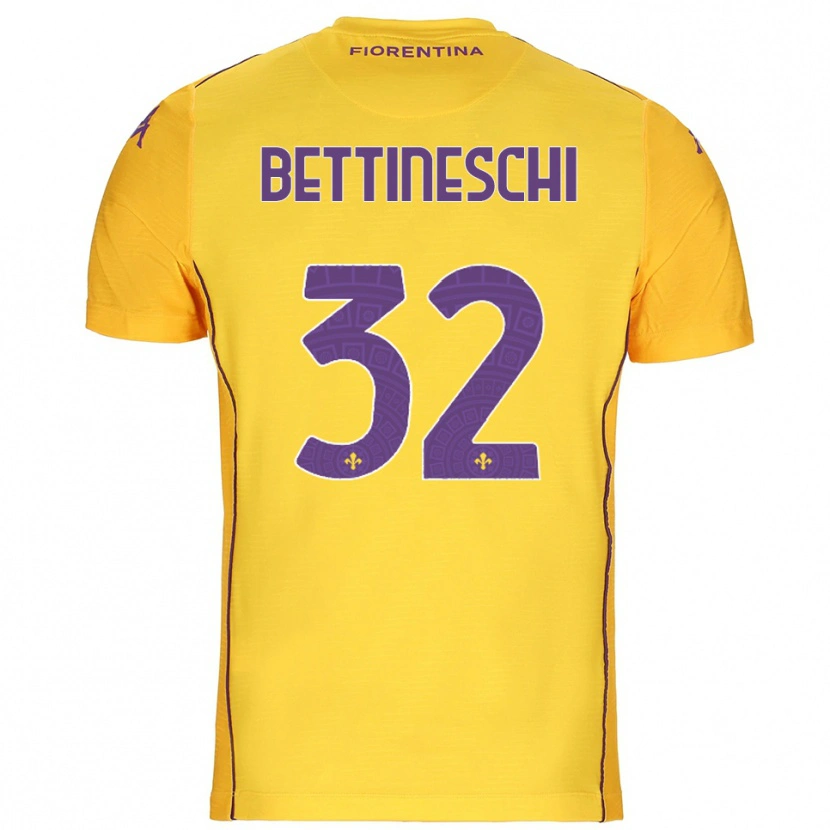 Danxen Bambino Giorgia Bettineschi #32 Maglia Gara Portiere Arancione Giallo Viola 2025/26 Maglietta