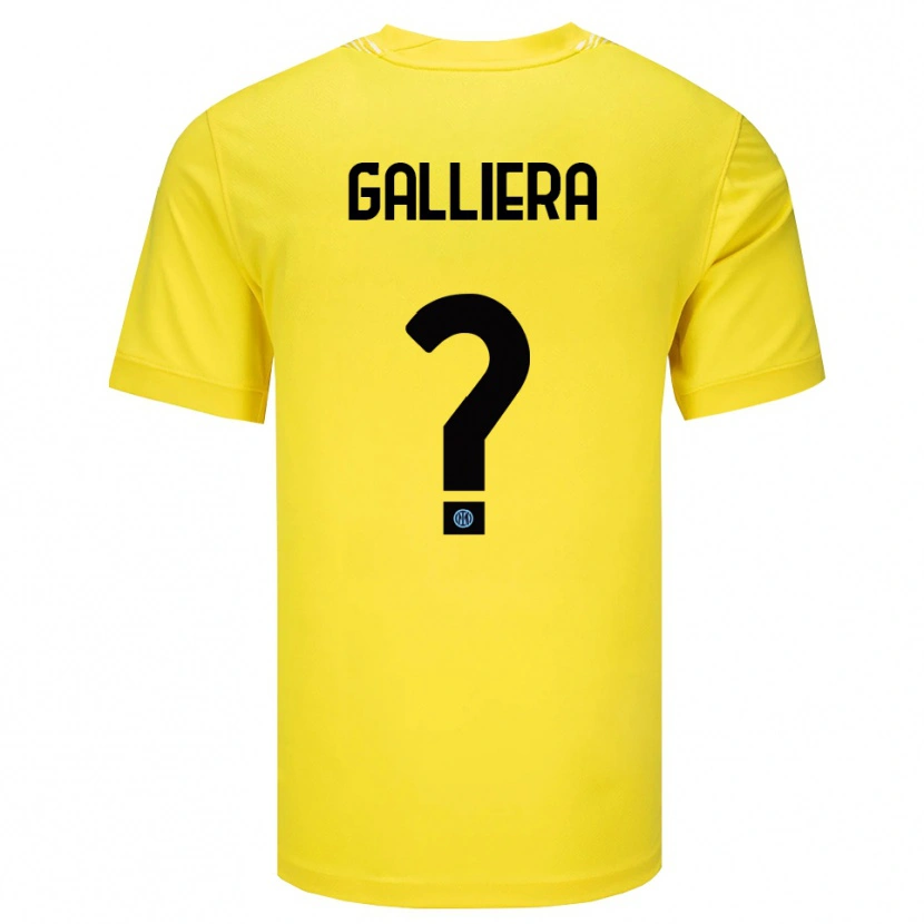 Danxen Bambino Carlo Galliera #0 Maglia Gara Portiere Giallo Chiaro Nero 2025/26 Maglietta