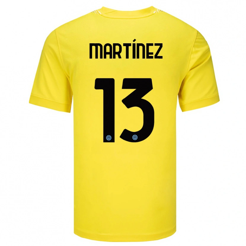 Danxen Bambino Josep Martínez #13 Maglia Gara Portiere Giallo Chiaro Nero 2025/26 Maglietta