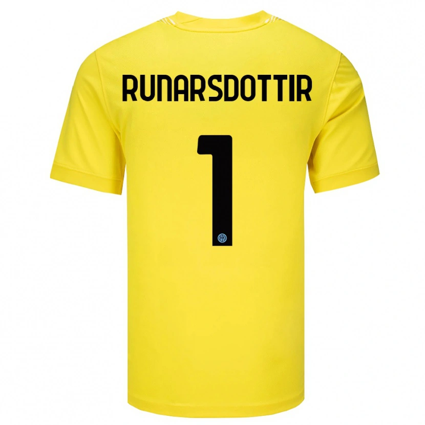 Danxen Bambino Cecilía Rán Rúnarsdóttir #1 Maglia Gara Portiere Giallo Chiaro Nero 2025/26 Maglietta