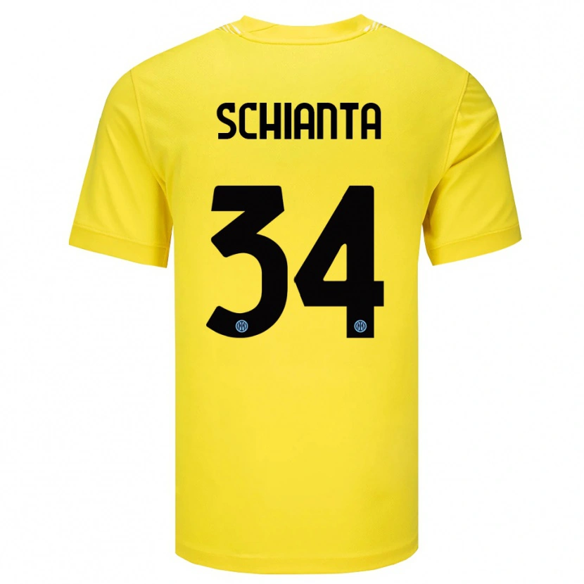Danxen Bambino Valentina Schianta #34 Maglia Gara Portiere Giallo Chiaro Nero 2025/26 Maglietta