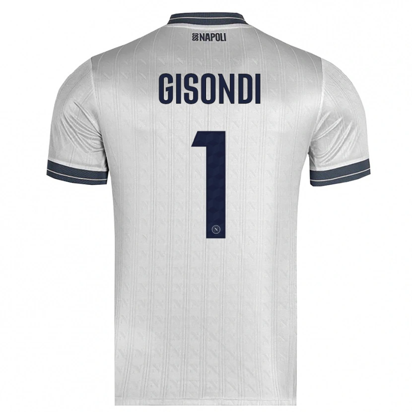 Danxen Bambino Francesco Gisondi #1 Maglia Gara Portiere Grigio Chiaro 2025/26 Maglietta